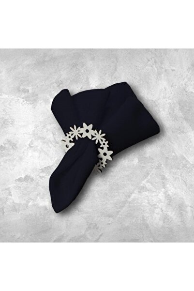 TOPRAK LAZER KESİM Peçete Yüzüğü Ahşap 6'lı