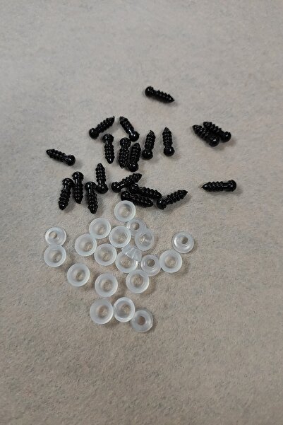 platin hediyelik 20 bucăți de 5 mm ochi cu șurub negru pentru păpuși amigurumi