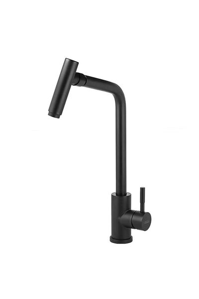Venezia Articulated Kitchen Sink Sink Mixer with Black Movable Head