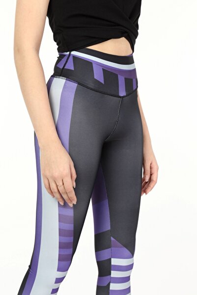 MAGZA Women's Black High Waist Digital Sports Leggings