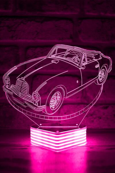 Hediye Kovanı مصباح ثلاثي الأبعاد للسيارة الكلاسيكية كابريو