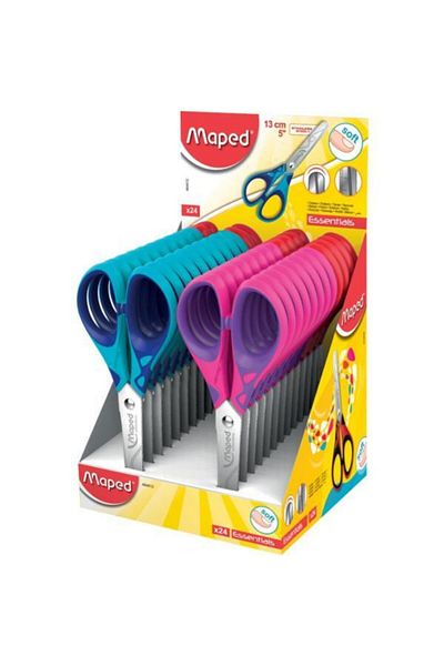 Maped Essentials Soft Symmetrical Scissors 13cm (Pack of 24)3154144644129