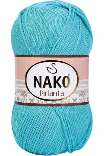 NAKO Μάλλινο νήμα διαμαντένιο πλεκτό στο χέρι Κωδικός χρώματος:107 (τιρκουάζ)