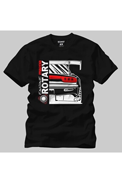 Crazy Унісекс чорна футболка з принтом