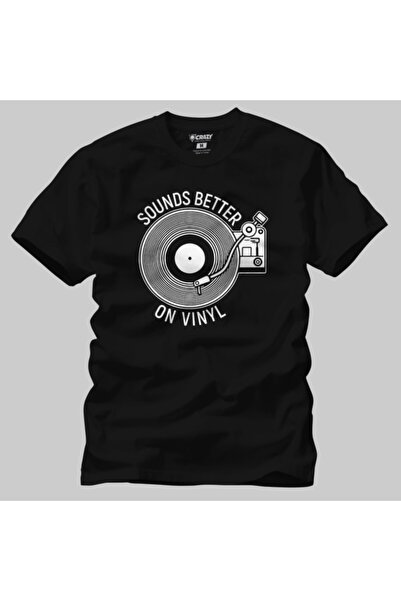 Crazy Tricou Vinyl Sounds Better pentru bărbați