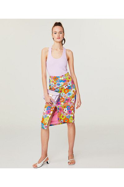 Twist Crop Top - Multi-color - Plain