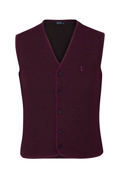 SÜVARİ Erkek Bordo Kapitone Yelek