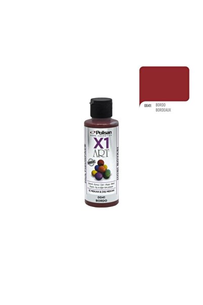 Polisan X1art Multisurface Hobi Boyası 120ml - 0041 Bordo