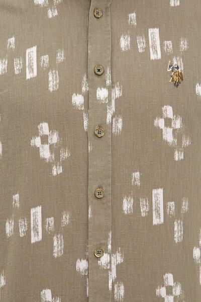 U.S. Polo Assn. Η.Π.Α. Ανδρικό πουκάμισο Polo Regular Fit 1227887 Hydra 027 Khaki