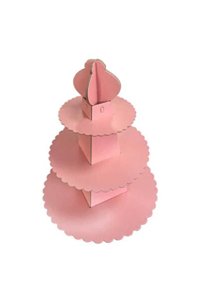 Hayaller Dükkanı Piramit Model Pembe Cup Cake Standı
