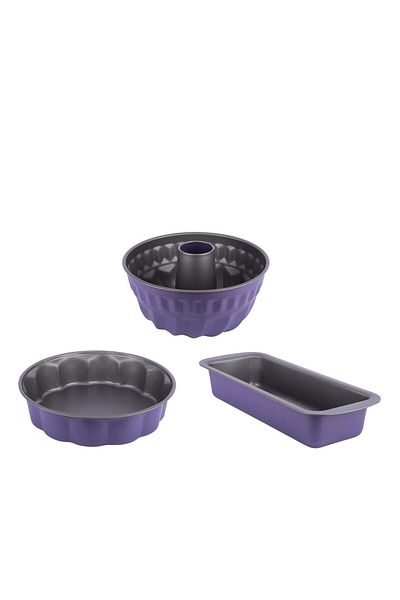 Tantitoni Purple Colored 3-Piece Cake Mold Set Kate 74915Viomuset