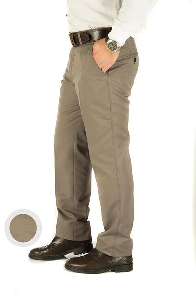 wontilotte Men's Max Mink Plain Linen Trousers 6