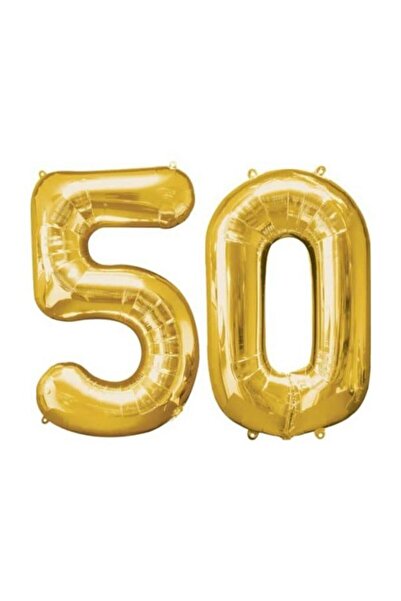 Parti Station بالون فويل ذهبي عمره 50 عامًا (76 سم)