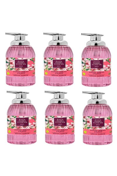 Eyüp Sabri Tuncer Japanese Cherry Blossom Foam Soap with Olive Oil 500ml Pack of 6