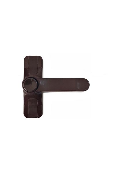 EYM 5 Pcs PVC Window Child Safety Burglar Security Lock Button Dark Brown