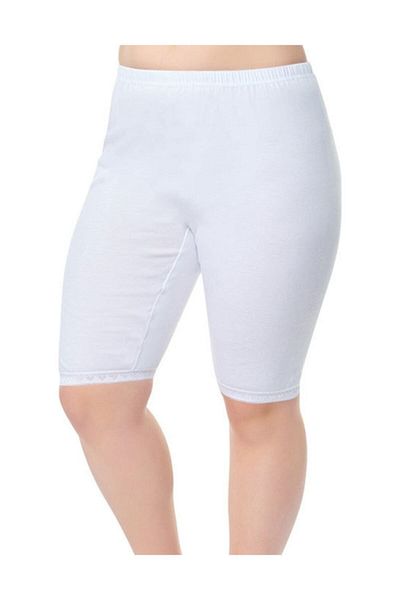 Tutku Women's White Cotton Long Johns Panties 3-Piece