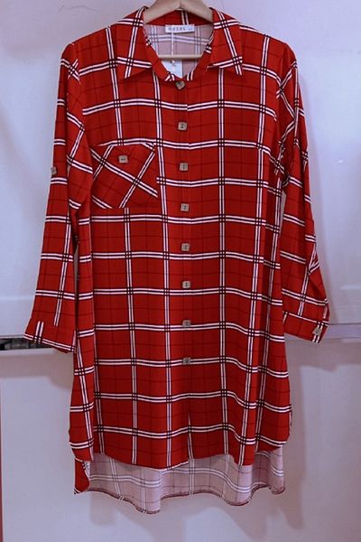 N.Y.YILDIZ Women's Large Size Mother Viscose Tunic