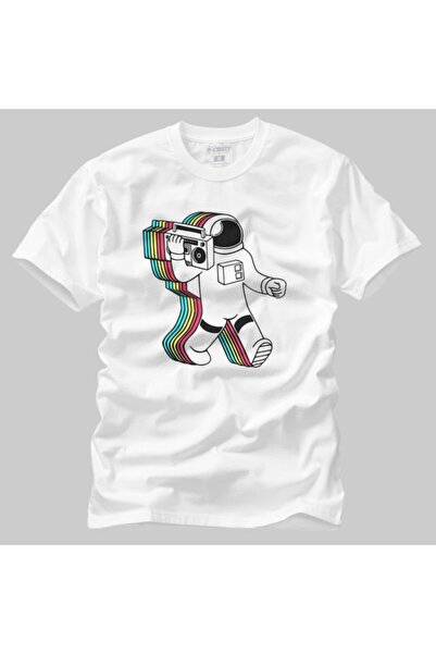 Crazy Унісекс біла футболка з принтом