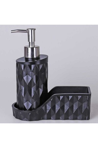 By Selim Διανομέας υγρού σαπουνιού κουζίνας Black Prism