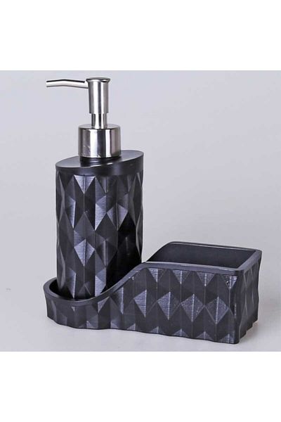 By Selim Διανομέας υγρού σαπουνιού κουζίνας Black Prism