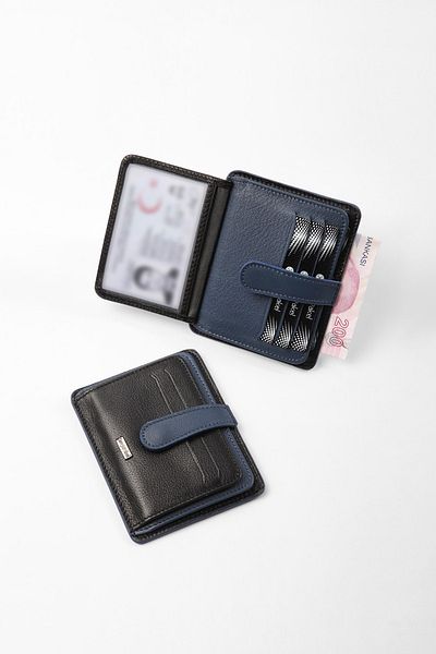 CENGİZ PAKEL Genuine Leather Black-parlement Card Holder