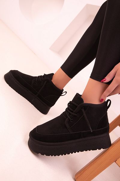 SOHO Black Suede Women's Boots & Booties 18352