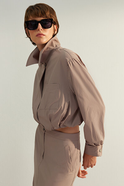 Trendyol Collection Limitált kiadás - Mink Regular Woven Jacket TWOAW24CE00125