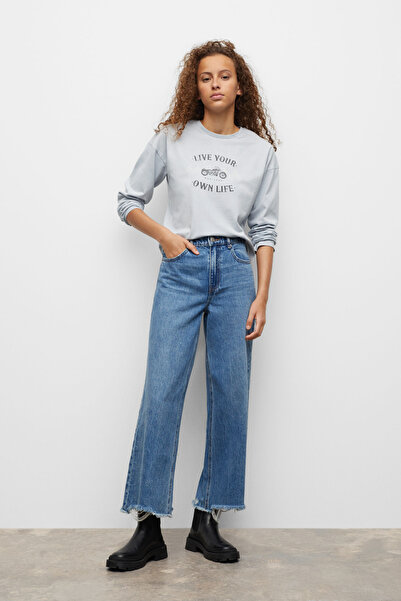 MANGO Kids Kız Çocuk Gök mavisi T-Shirt