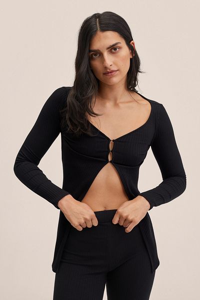 MANGO 27055805 Damen/Mädchen Schwarz