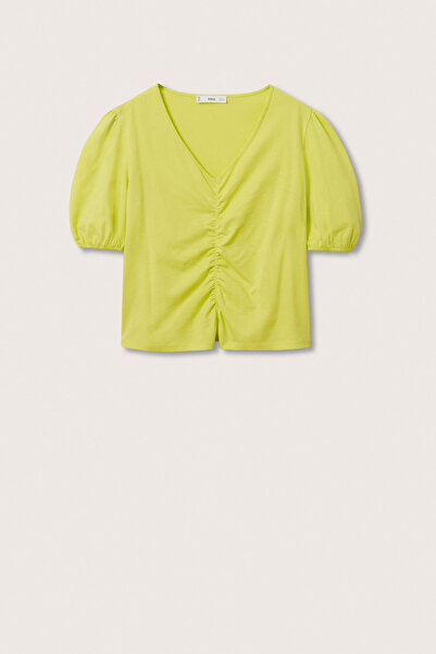 MANGO Woman Κίτρινο Γυναικείο T-Shirt 27047117