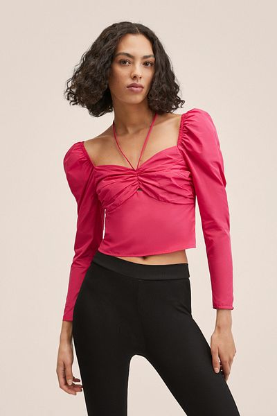 MANGO Woman Φούξια Γυναικεία Μπλούζα 27036330