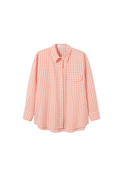 MANGO Woman Piros női ing 27037122