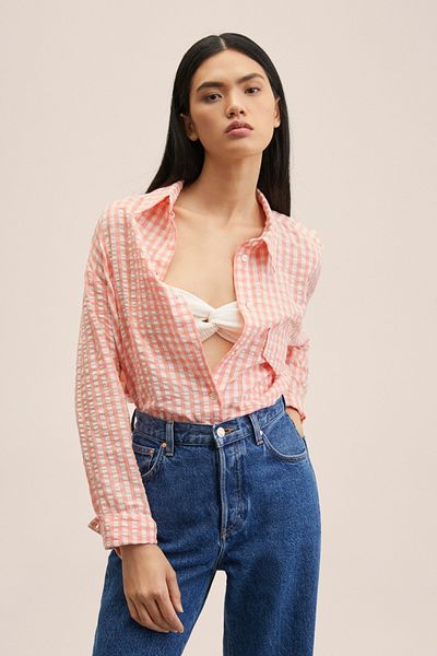 MANGO Rotes Damenhemd 27037122