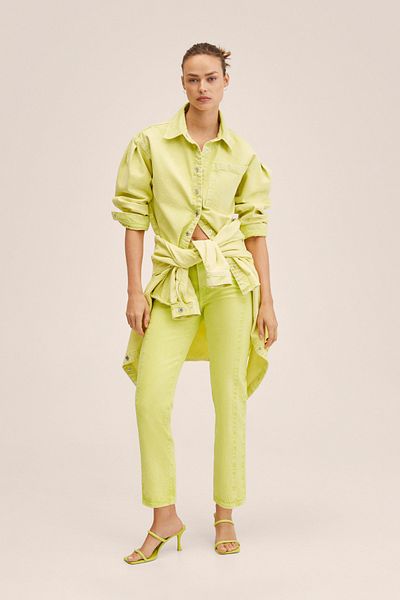 MANGO Woman Жовті жіночі джинси 27014769