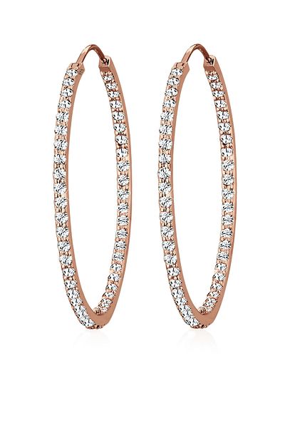 ELLI Ohrringe Creolen Kristalle 925 Silber