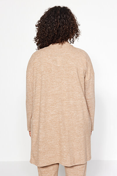 Trendyol Curve Beige Oversize Soft Large Size 3 Piece Set - Tbbaw24Cp00022