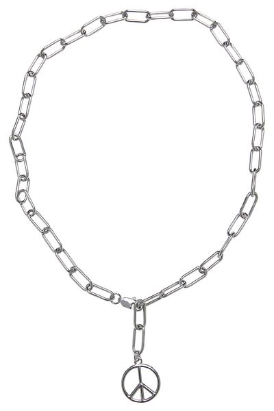 Urban Classics Accessoires Halskette mit Y-Kette und Peace-Anhänger