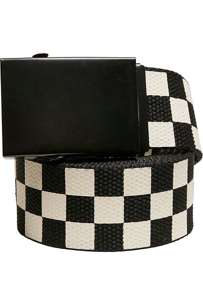 Urban Classics Accessoires Gürtel aus kariertem und einfarbigem Canvas, 2er-Pack