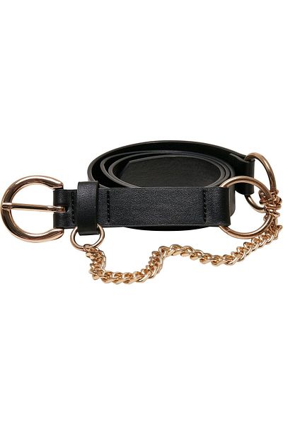 Urban Classics Accessoires Kunstledergürtel mit Kette