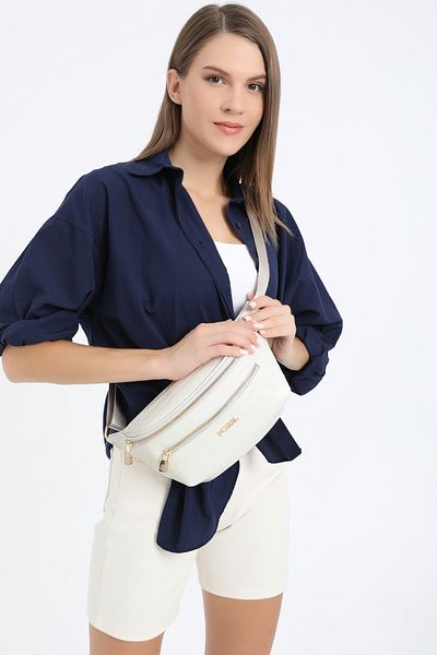 Fossil حقيبة خصر نسائية بيضاء 05FS23K481
