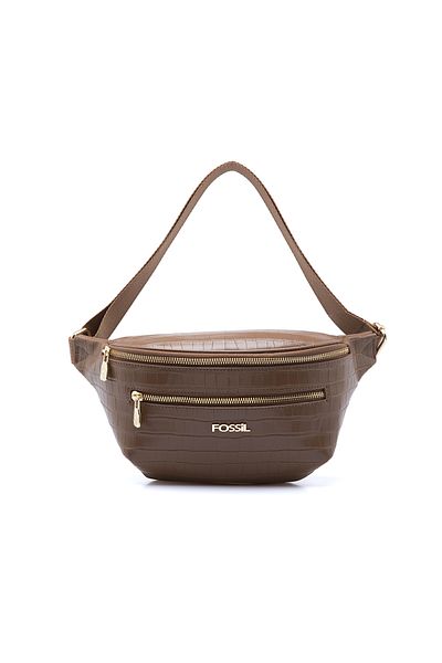 Fossil Светлокафява дамска чанта за кръст 05FS23K481