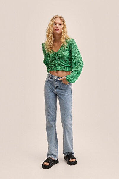 MANGO Woman Зелена жіноча футболка 27005786