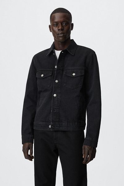 MANGO Man 37062501 Піджаки та блейзери Чорний денім