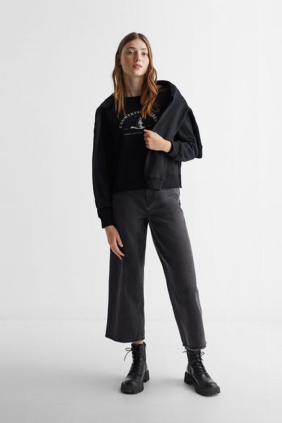 MANGO Kids Schwarzes Sweatshirt für Mädchen