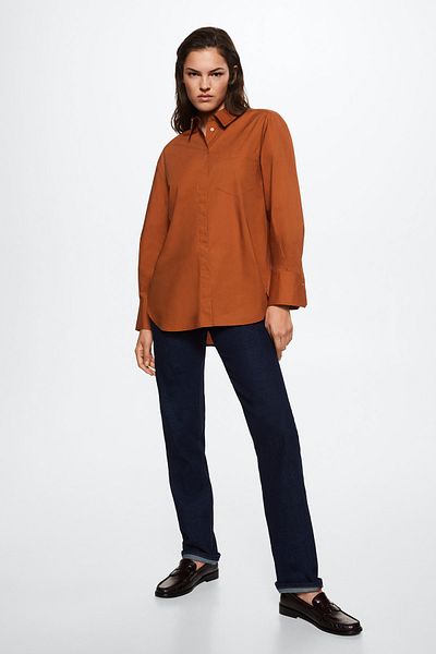 MANGO Woman Czerwona koszula damska 37034040