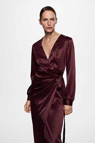 MANGO 37007769 Dresses and jumpsuits Burgundy