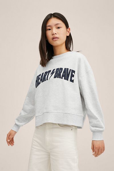 MANGO Kids Graues Damen-Sweatshirt 27001047