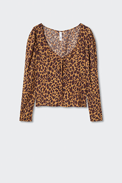 MANGO Woman Animal print blouse
