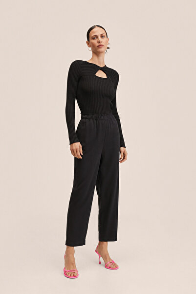 MANGO 27024756 Trousers & leggings Black