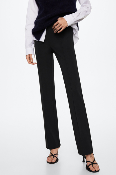 MANGO Black Women's Trousers 37017763